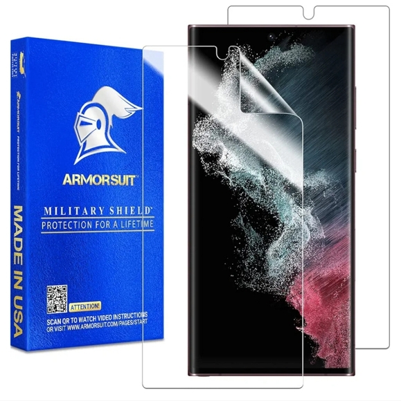 Armorsuit MilitaryShield Galaxy S22 Ultra Screen Protector - 2 Pack - Picture 1 of 8